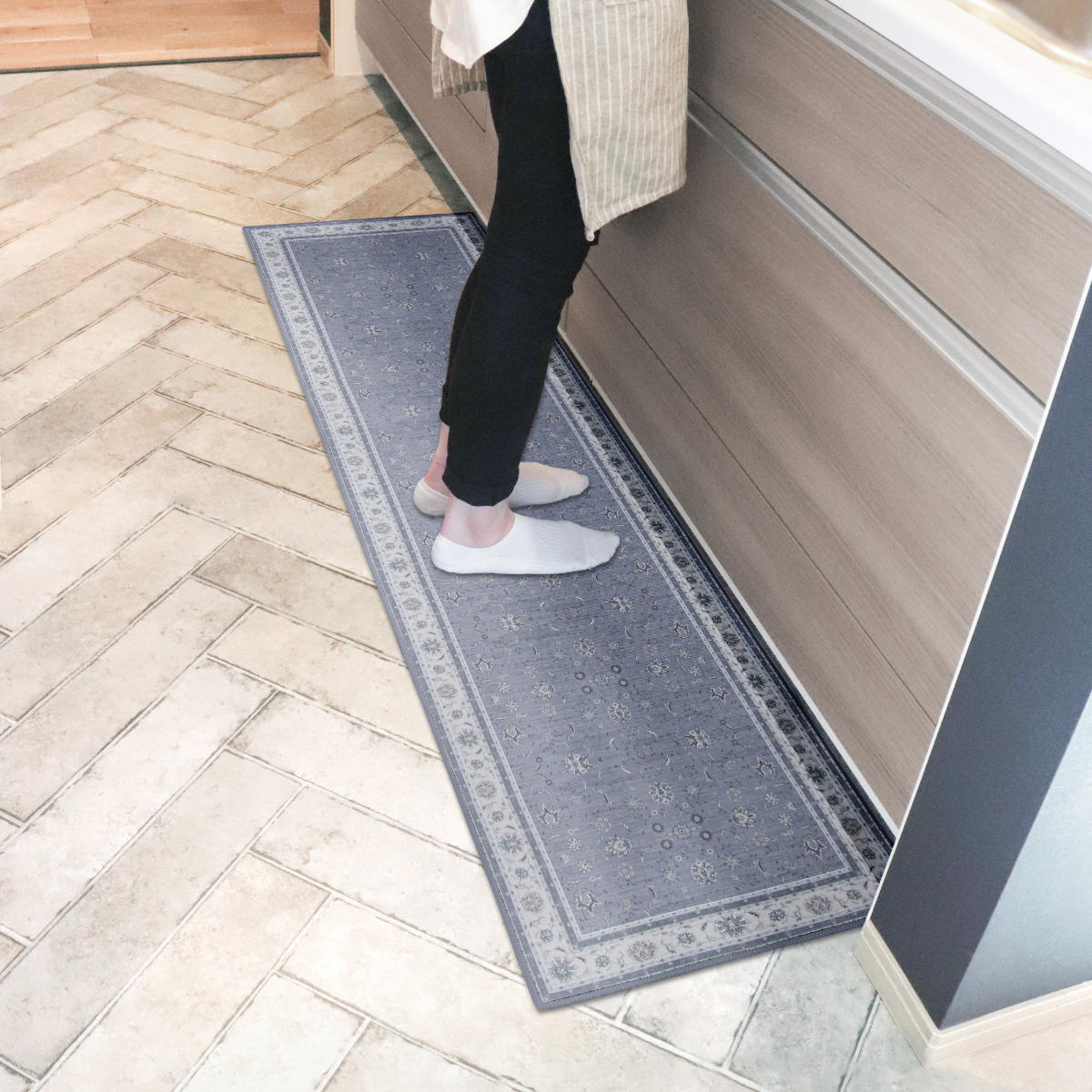 オカトー キッチンマット khastan インテリアマット 45×180cm （ 45cm
