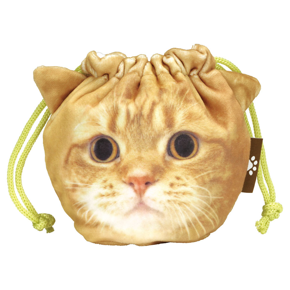 スケーター 巾着 ポーチ フェイス 茶太郎ときなこ 猫 （ フェイス