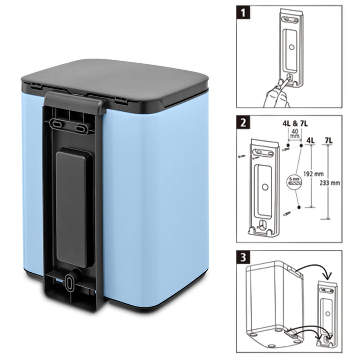 brabantia（ブラバンシア） ゴミ箱 7L オープン式 Bo Waste Bin