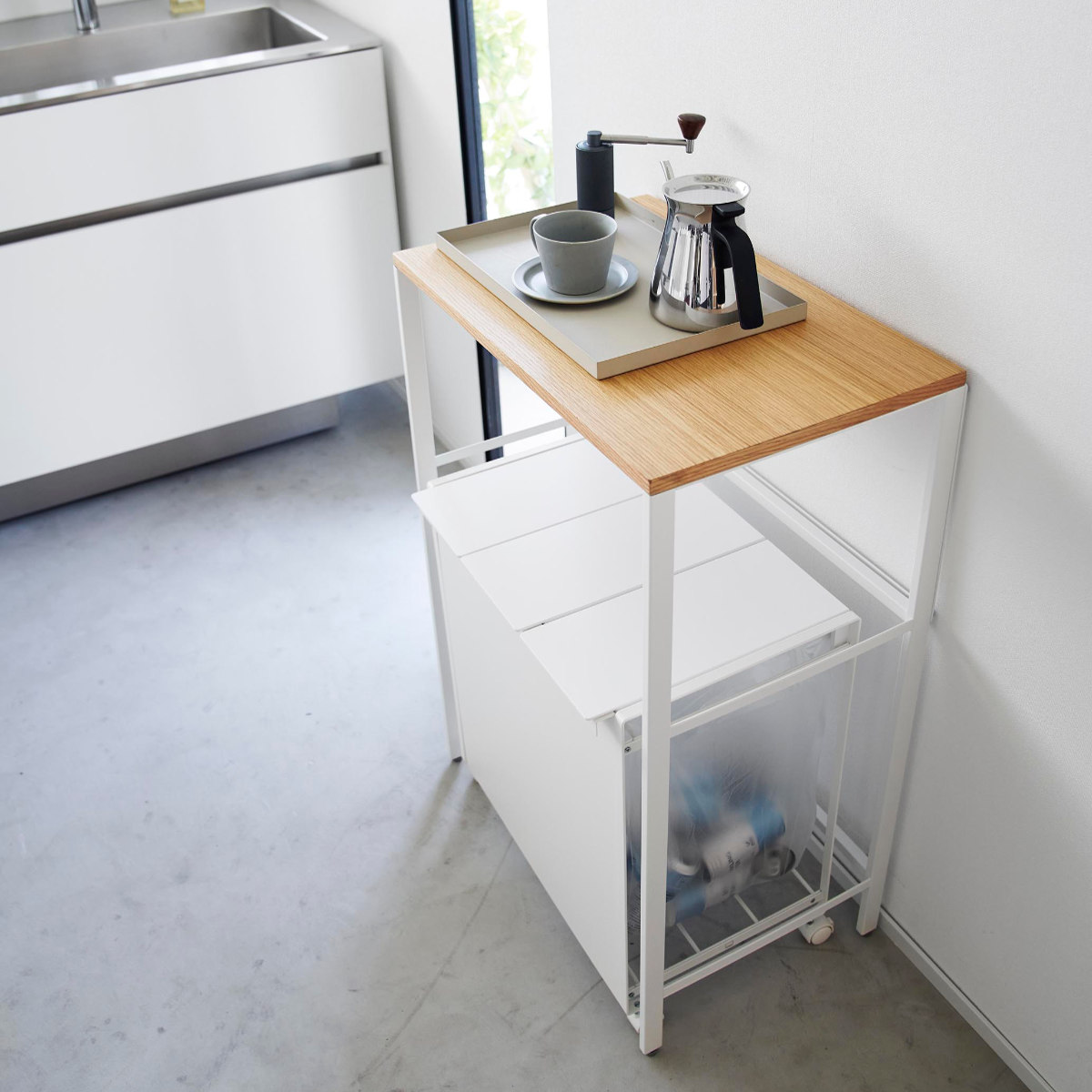 tower 山崎実業 分別ゴミ箱上ラック タワー （ 4903208016667 タワー