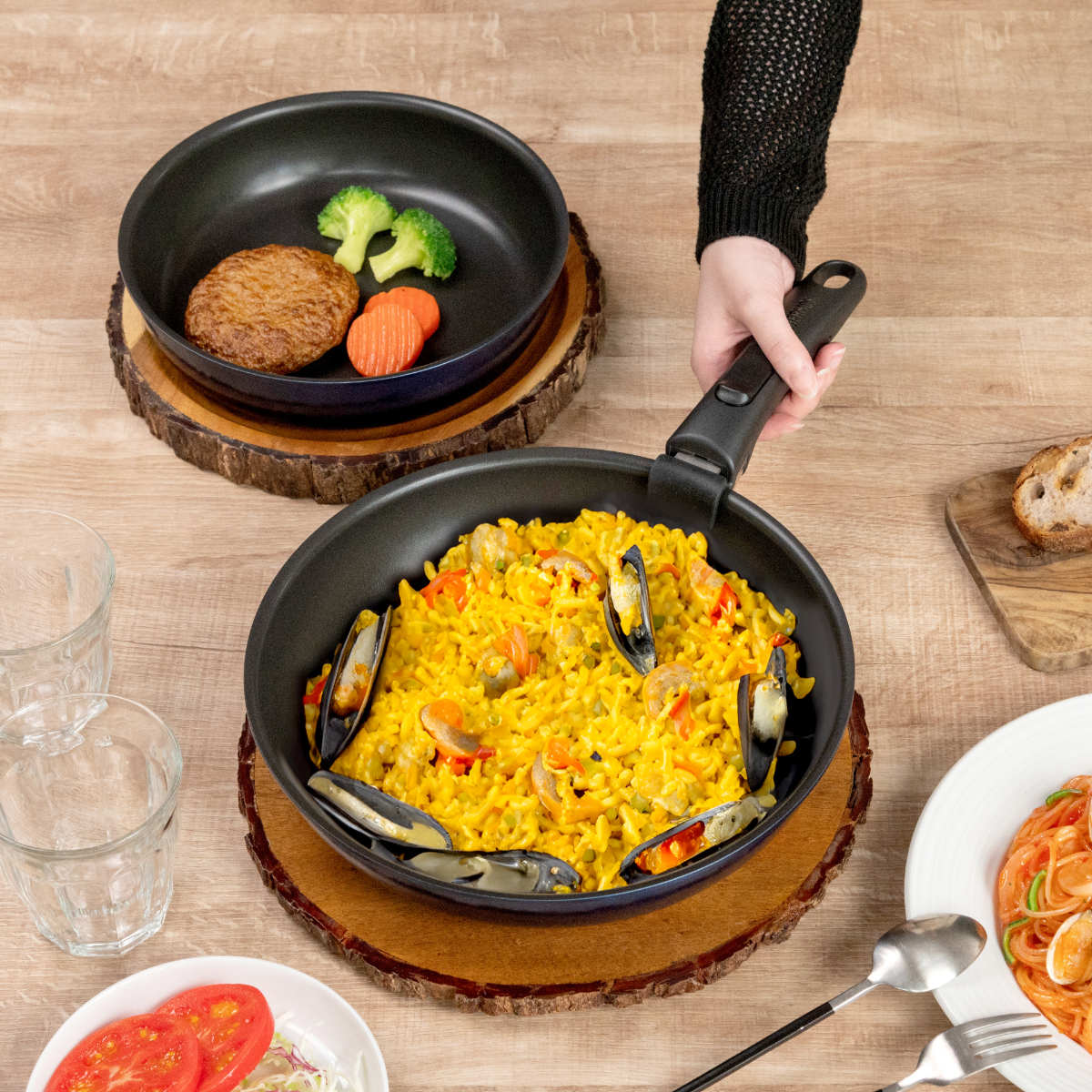 THERMOS（サーモス） 取っ手のとれるフライパン5点セット ガス火専用