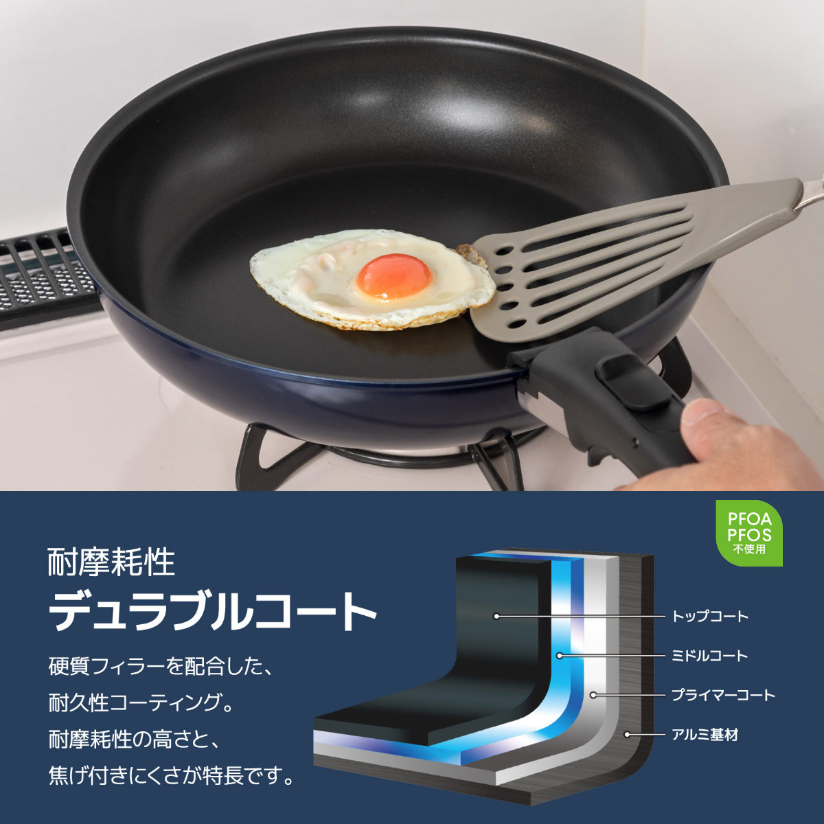 THERMOS（サーモス） 取っ手のとれるフライパン5点セット ガス火専用