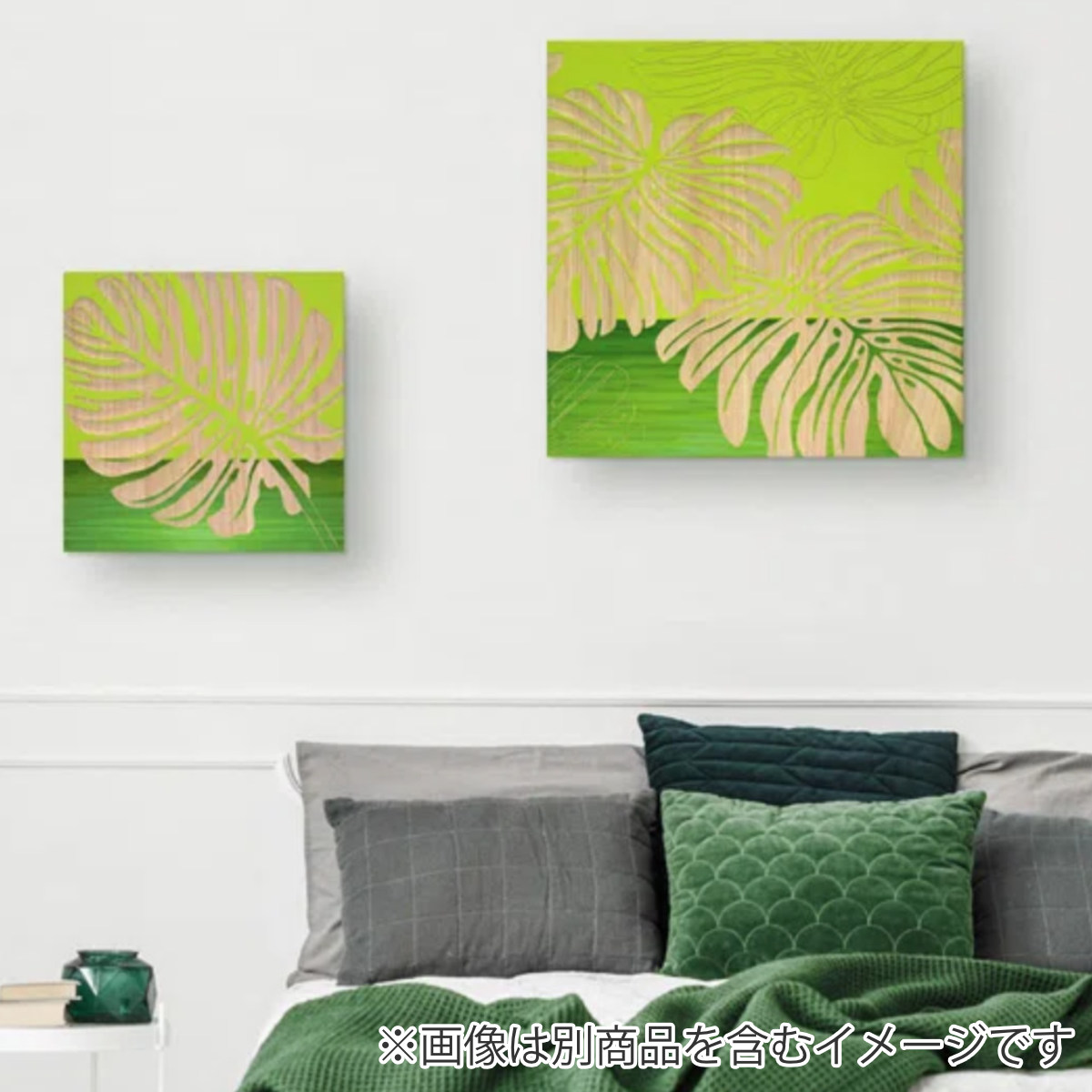 アートパネル ウッドスカルプチャーアート 60×60cm ワイルドモンステラ （ アート 木製 手彫り ウッドアート おしゃれ インテリア スカルプチャー ）