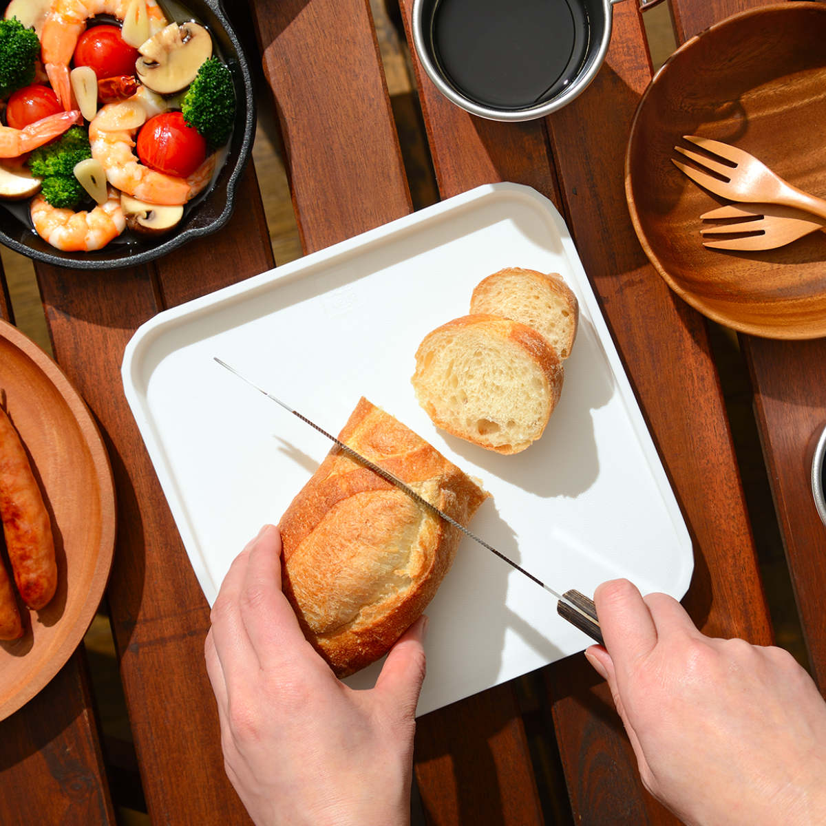 レイエ フチ付きまな板 ミニ leye 食洗機対応 日本製 （ プラスチック