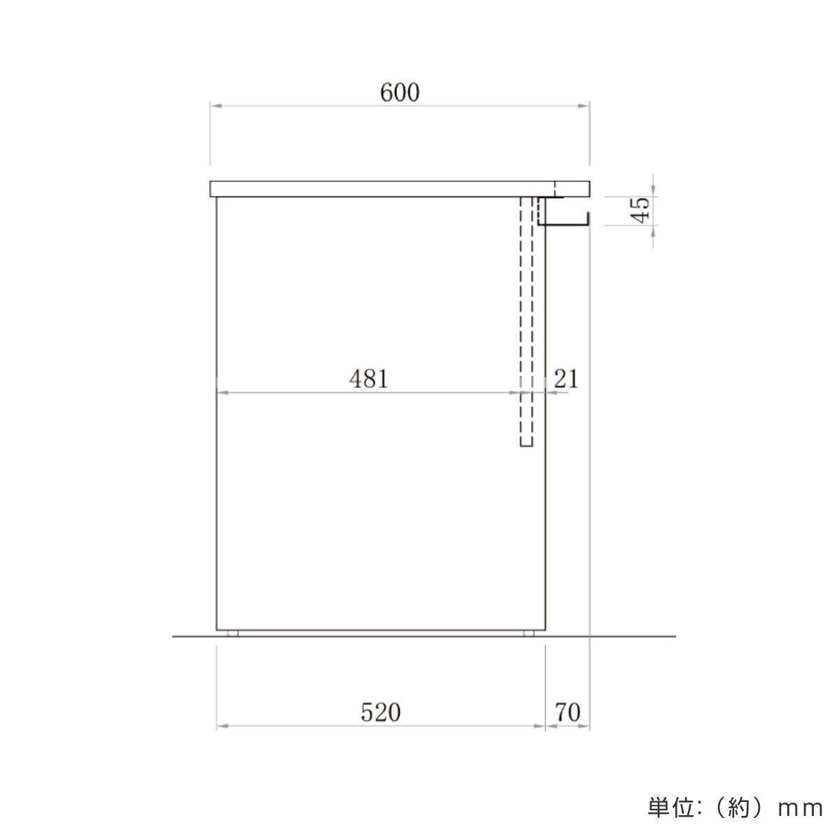 アール・エフ・ヤマカワ オフィスデスク 幅100×奥行60cm 木製 PLANN