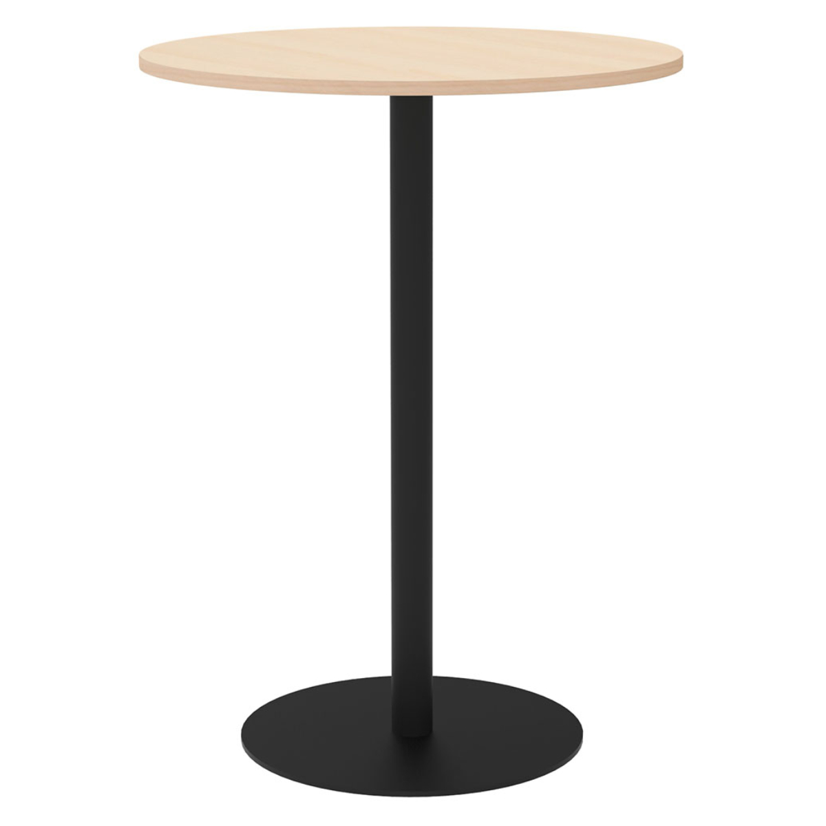 カフェテーブル 円形 ハイタイプ 直径75cm 高さ100cm リスタ （ 法人限定 丸 ラウンドテーブル オフィス カフェ ラウンジ テーブル コンパクト 木目調 ） | アール・エフ・ヤマカワ | 01