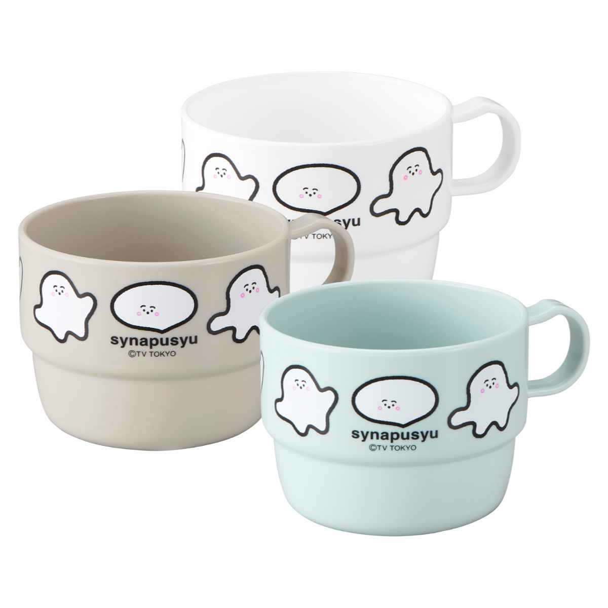 OSK（オーエスケー） コップ 3個入り 230ml シナぷしゅ プラスチック