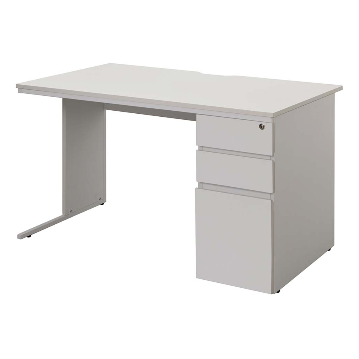 オフィス用 事務机 袖机付  120×60×70cm　 オフィスデスク スチールデスク 事務机 PLUS/SHデスク 片袖机