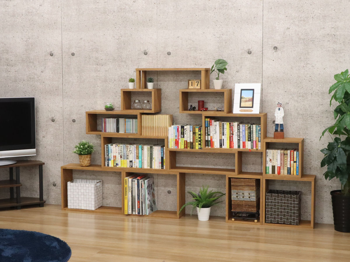 オープンラックシステム スリムタイプ 幅50×奥行20×高さ30cm 組合せ自由 工具不要 （ ラック 棚 オープンラック 収納 組み合わせ 簡単 ） | エイ・アイ・エス | 19