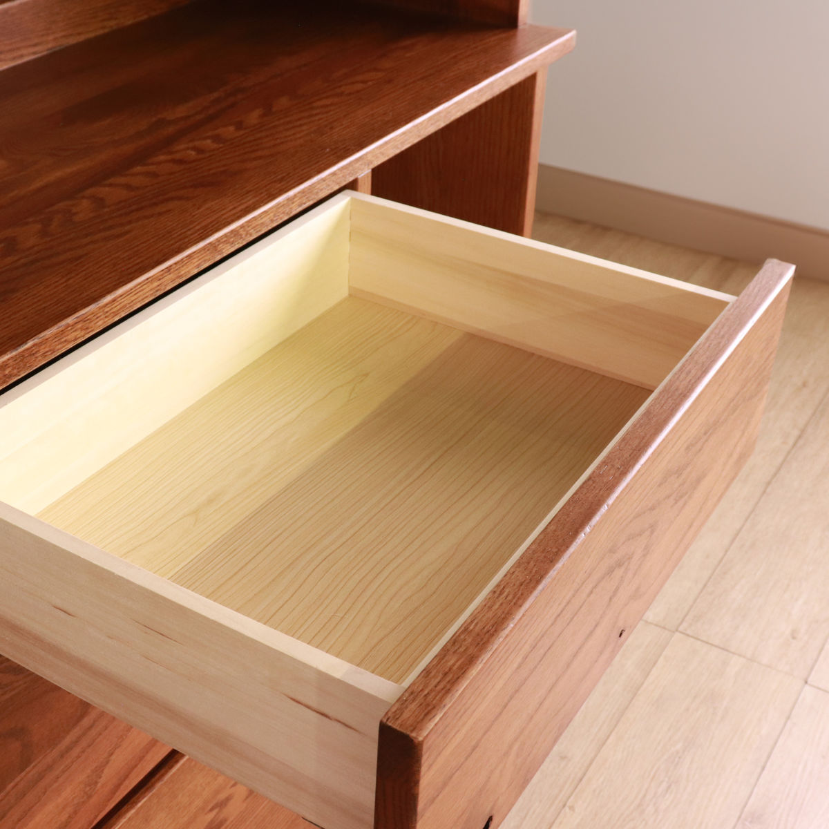 食器棚 幅90.5cm スライド棚 天然木 ハイム （ HEIM カップボード 棚 