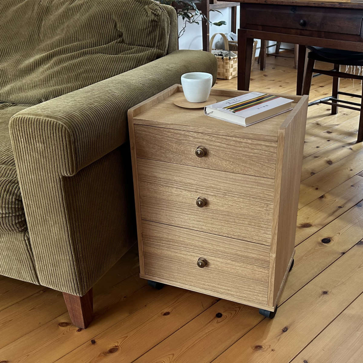 マーゼルン 総桐チェスト 幅40cm 浅深3段 キャスター付 A4収納 日本製