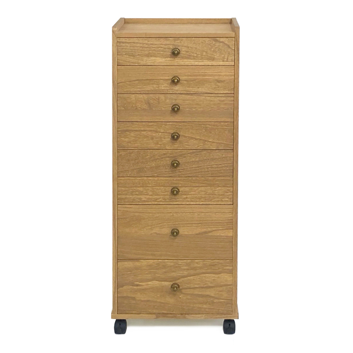 マーゼルン 総桐チェスト 幅40cm 浅深8段 キャスター付 A4収納 日本製