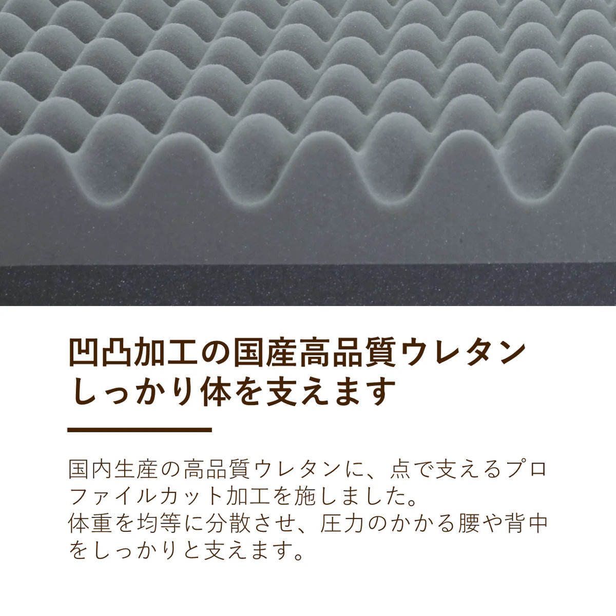 ロマンス小杉 ウレタンマットレス シングル 三つ折り 体圧分散