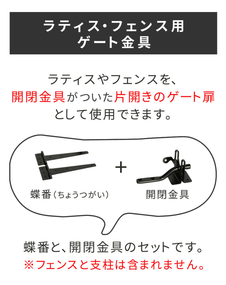 固定金具 ゲート金具 ラティス フェンス用 20セット （ 部品 金具 固定 ゲート パーツ ラティス用 フェンス 取り付け ）