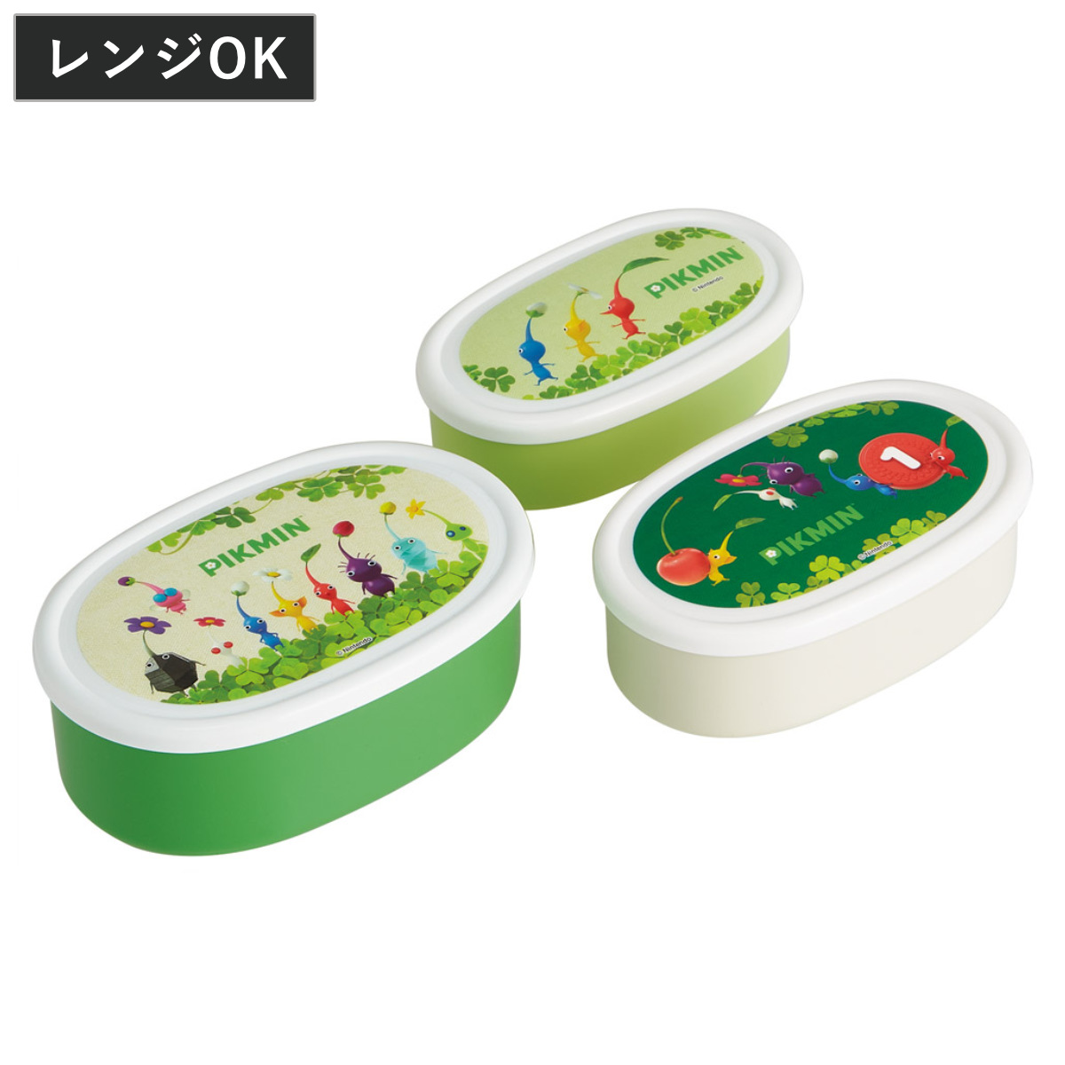 スケーター シール容器 3個入り 抗菌シール容器 ピクミン （ レンジ
