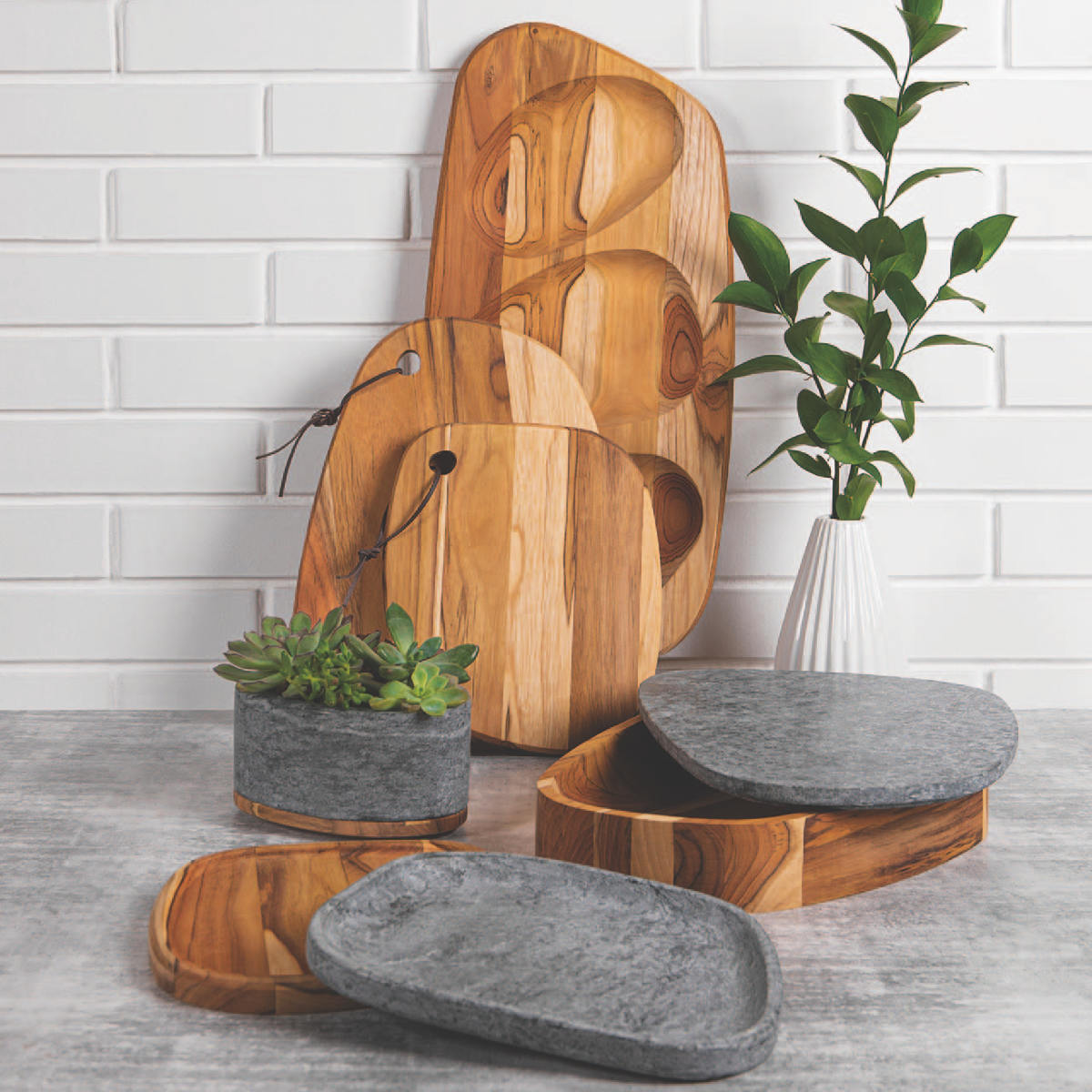 TRAMONTINA（トラモンティーナ） プレート 24cm 石製 （ TRAMONTINA