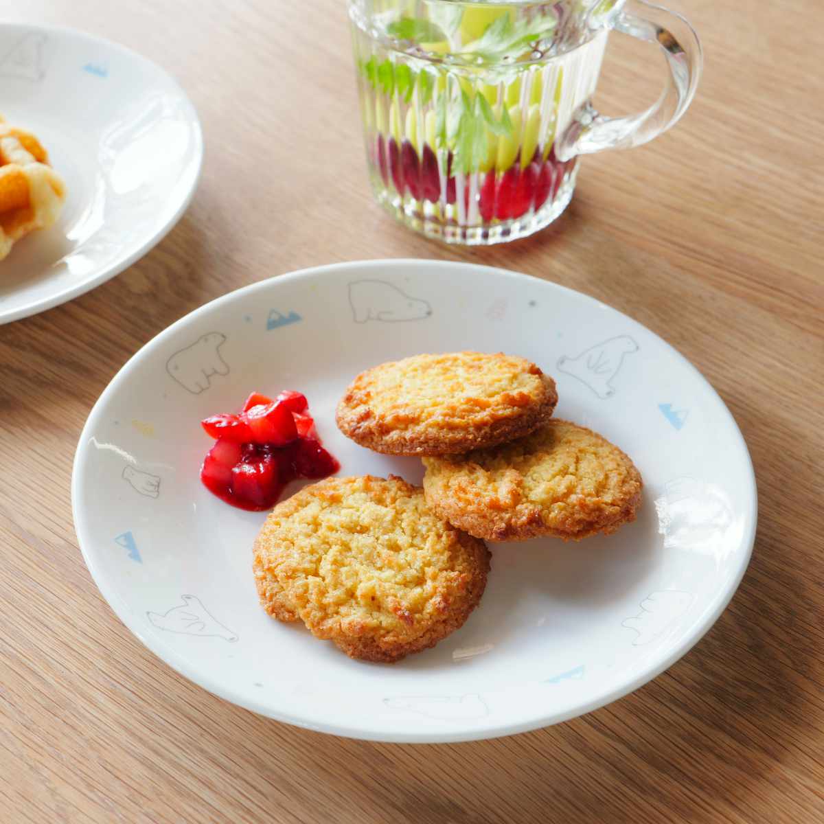 パール金属 プレート 17cm CORELLE コレール シロクマ 強化ガラス 5枚