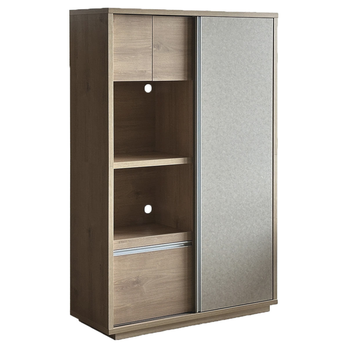 東馬（Tohma） 食器棚 幅118cm スライド扉 可動棚 大型レンジ対応 日本