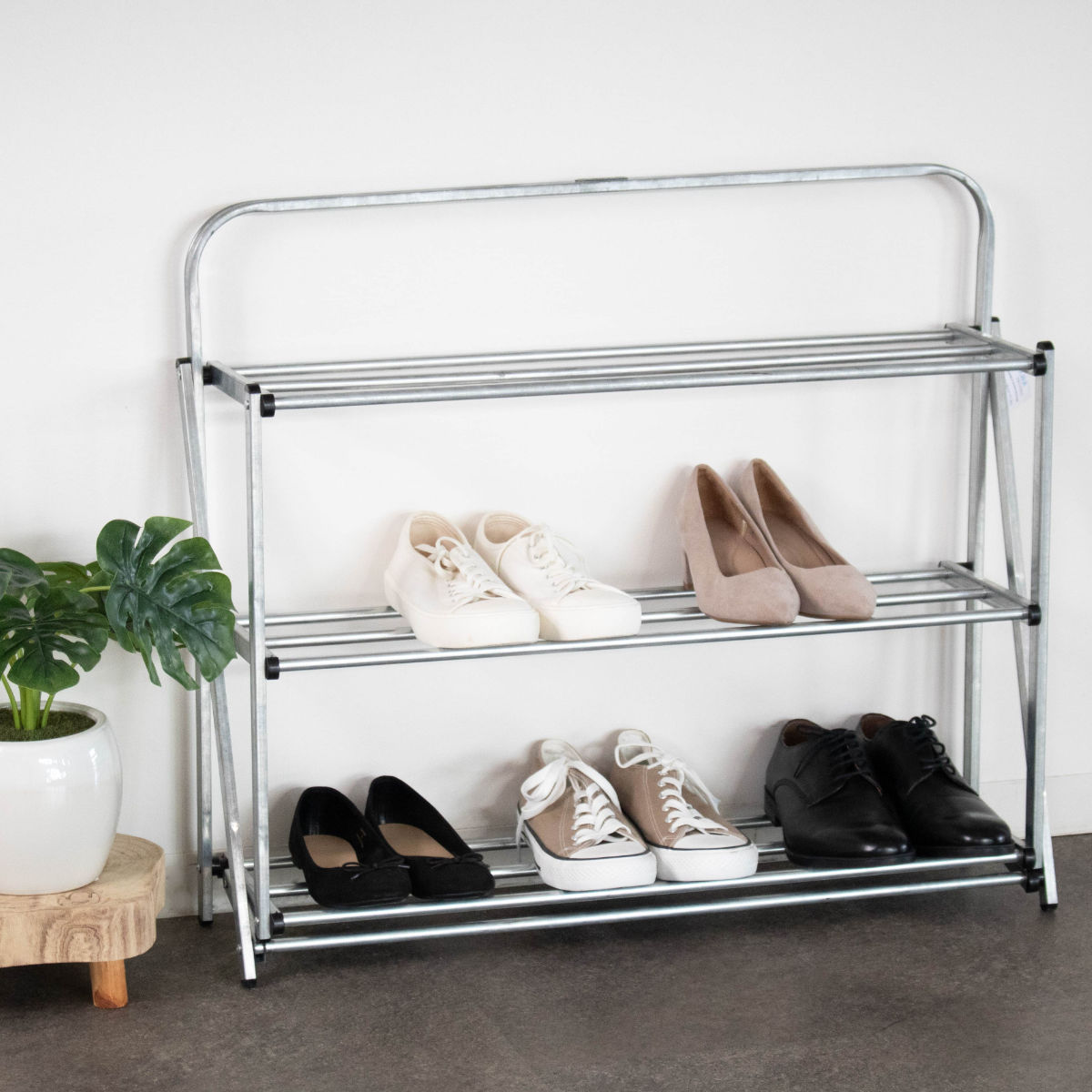 下駄箱、シューズボックス（色：シルバー系）｜玄関家具｜家具