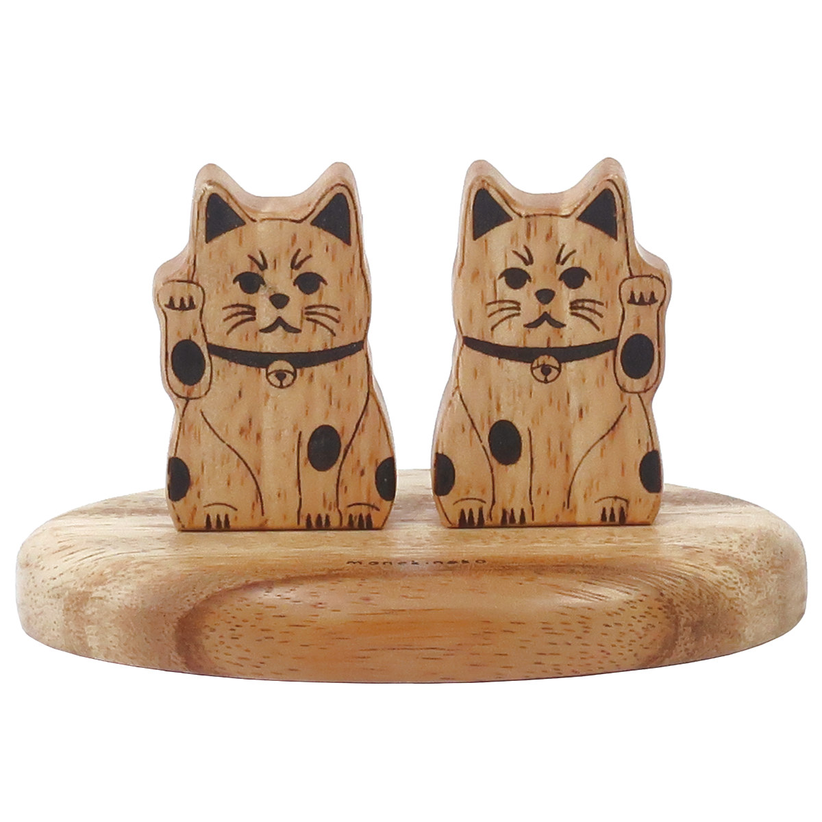 Creer オブジェ ナインマーケ ウッドオブジェ だるま 招き猫 （ 置き物