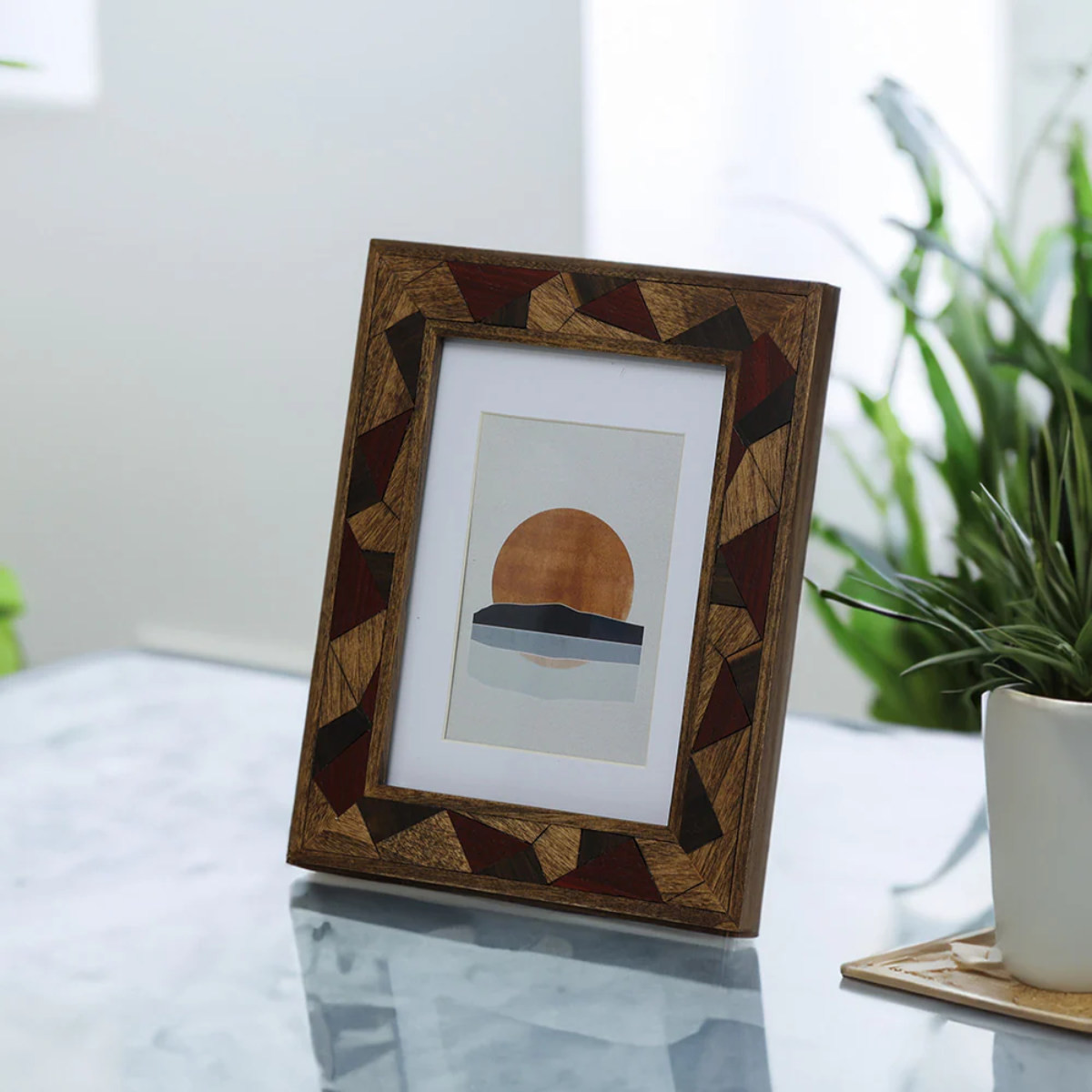 magnet フォトフレーム SWE-08 2L判 木製 （ フォトスタンド 写真立て