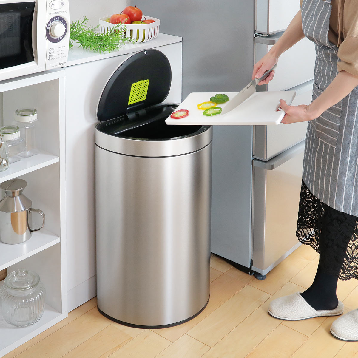 EKO（イーケーオー） ゴミ箱 45L ミラージュ セミラウンドセンサービン