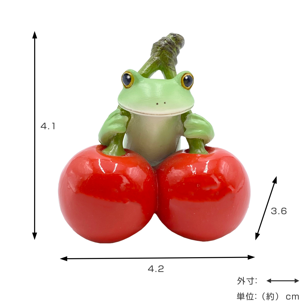 コポー さくらんぼとカエル カエル 置物 （ Copeau 置き物 コポタロウ 