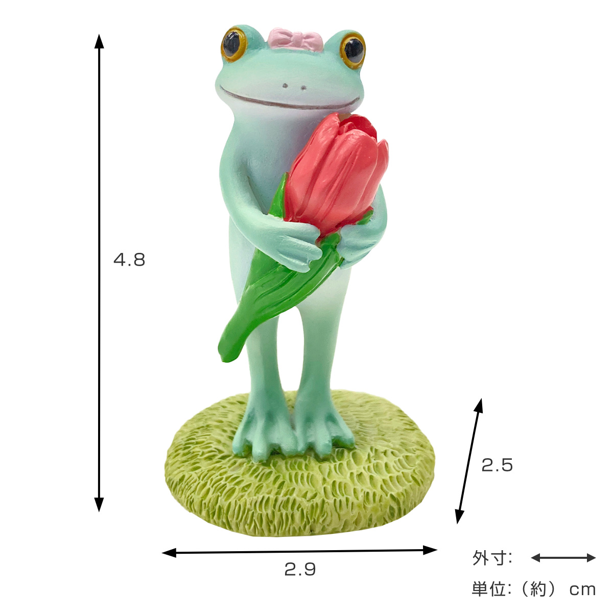 コポー チューリップとコポミ カエル 置物 （ Copeau 置き物