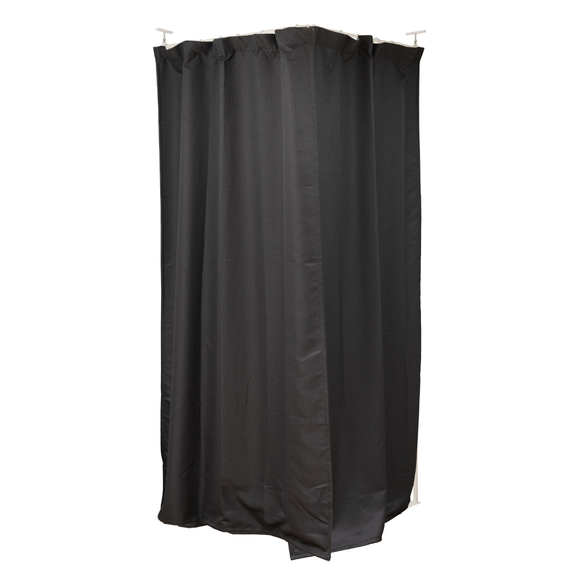 突っ張り 伸縮カーテン コーナータイプ 幅90cm カーテン2枚 洗濯