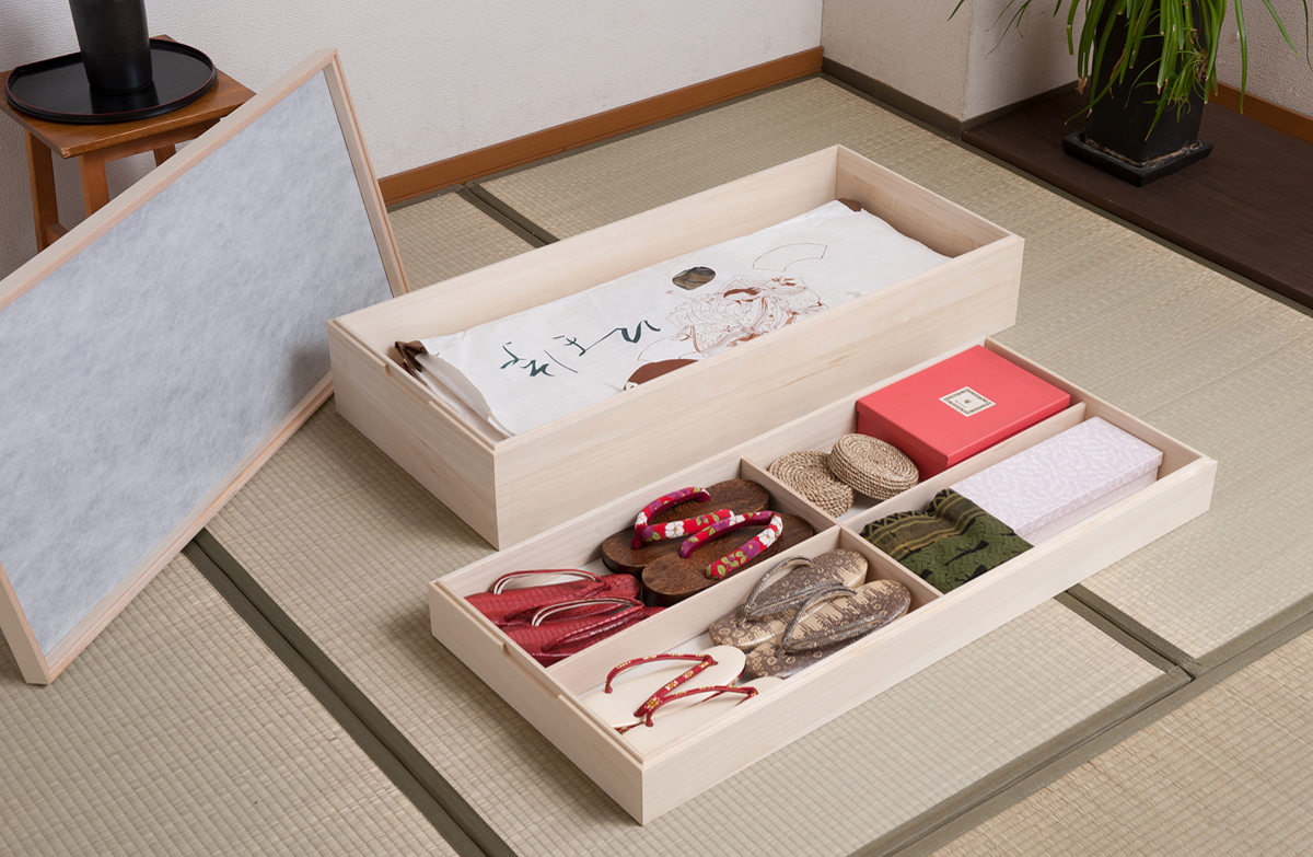 桐 衣装ケース 幅42cm 2段 日本製 完成品 桐心 （ 収納ケース 衣装箱