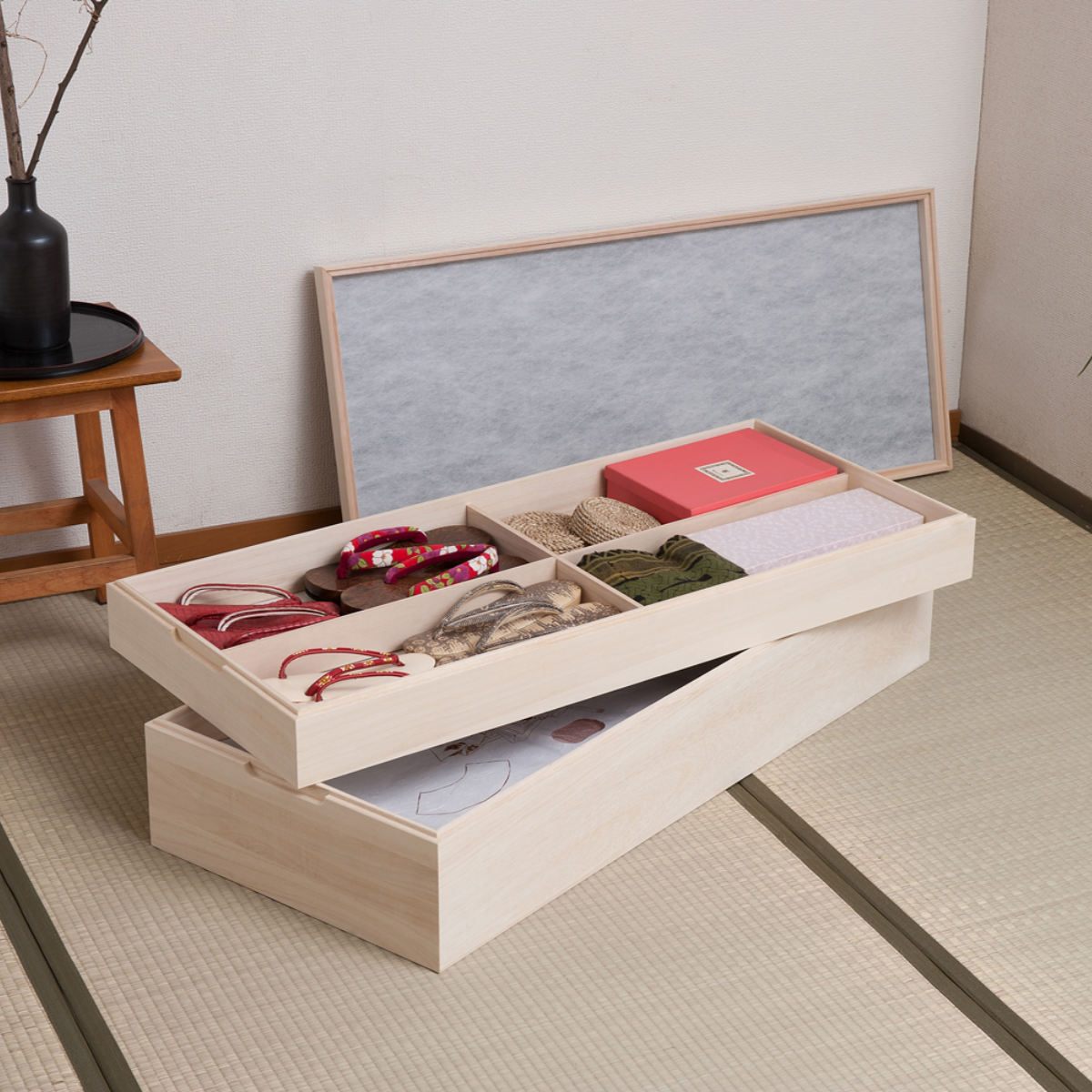 桐 衣装ケース 幅42cm 2段 日本製 完成品 桐心 （ 収納ケース 衣装箱