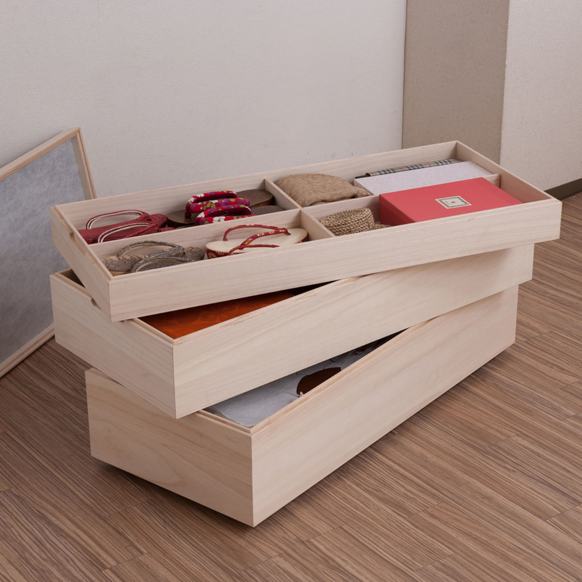 桐 衣装ケース 幅42cm 3段 キャスター付き 日本製 完成品 桐心 （ 収納