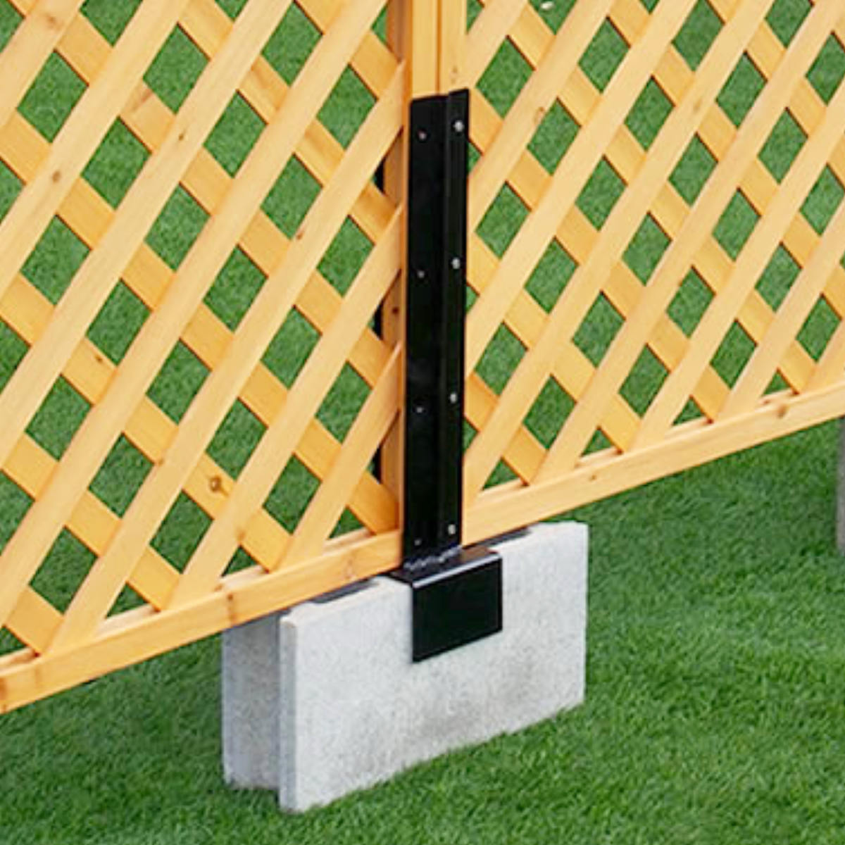 固定金具 ブロック用 連結用 10cm ラティス フェンス用 6個 （ 部品
