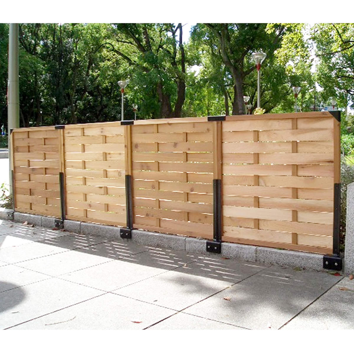 固定金具 ブロック用 連結用 15cm ラティス フェンス用 6個 （ 部品