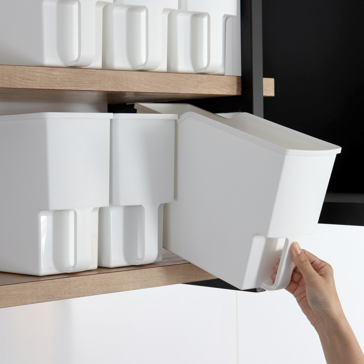 不動技研（FUDOGIKEN） キッチン収納ケース 吊り戸棚ボックス スリム