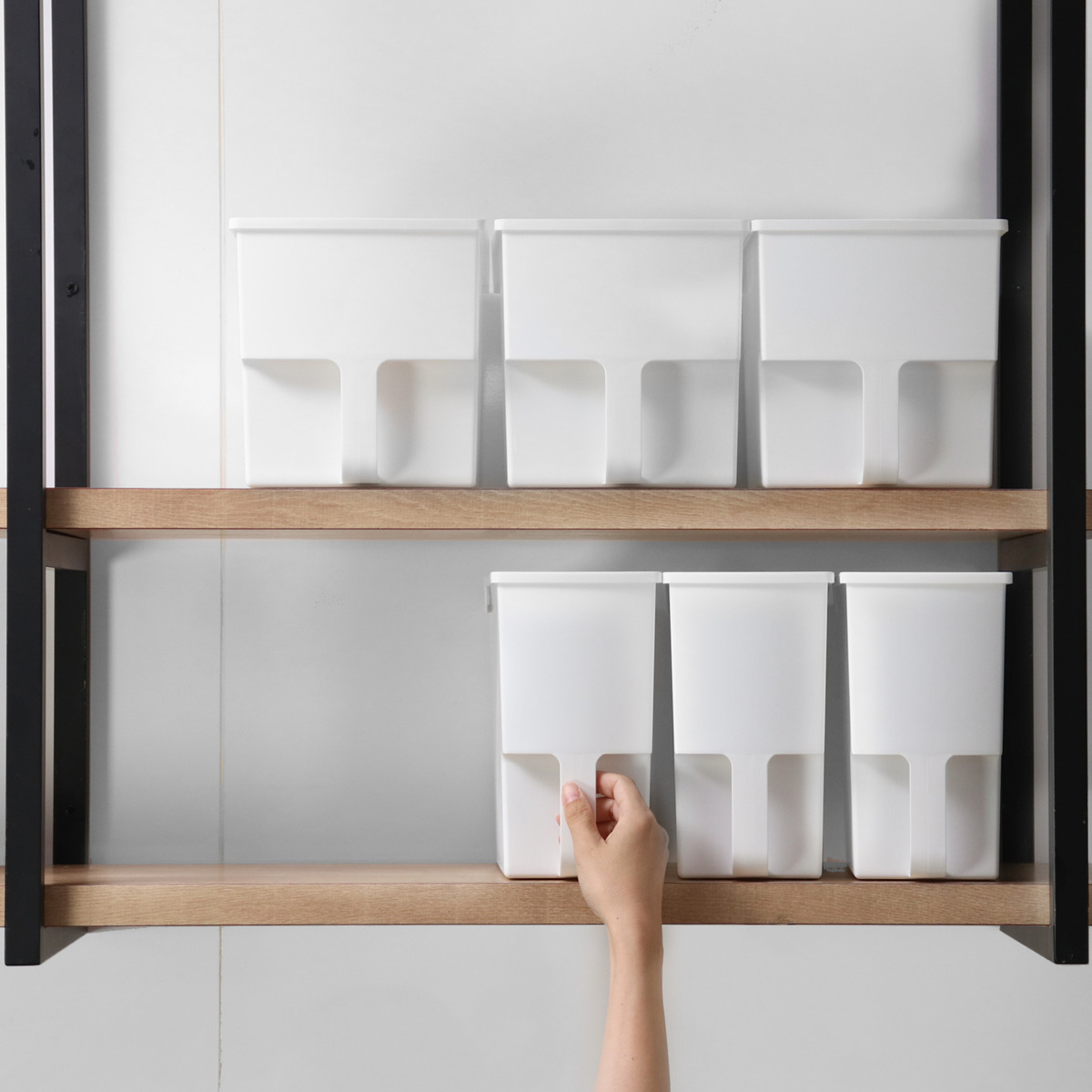 不動技研（FUDOGIKEN） キッチン収納ケース 吊り戸棚ボックス スリム