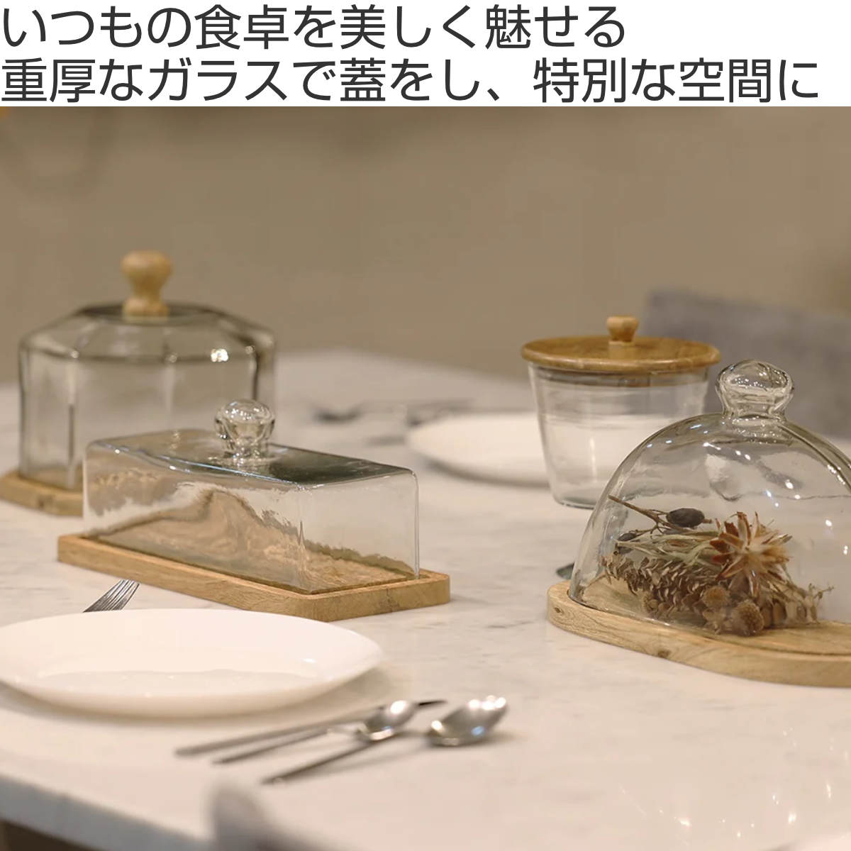 magnet ガラスカバー WAFFELS COVER スクエア （ ケーキドーム ガラス