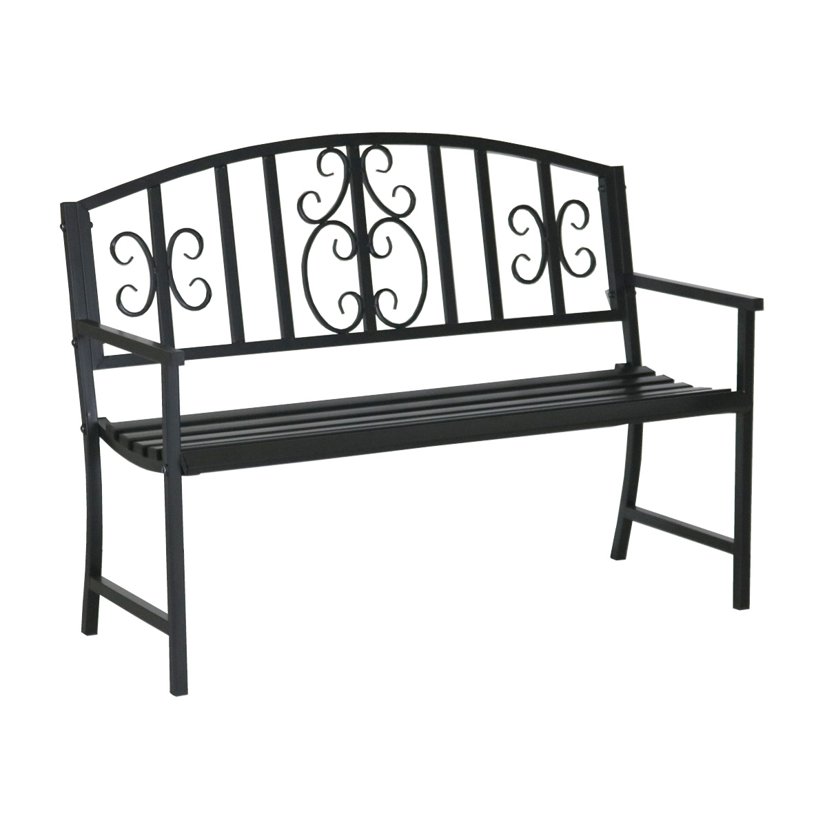 ベンチ アイアンベンチ 2人掛け （ ガーデンベンチ 屋外ベンチ 屋外