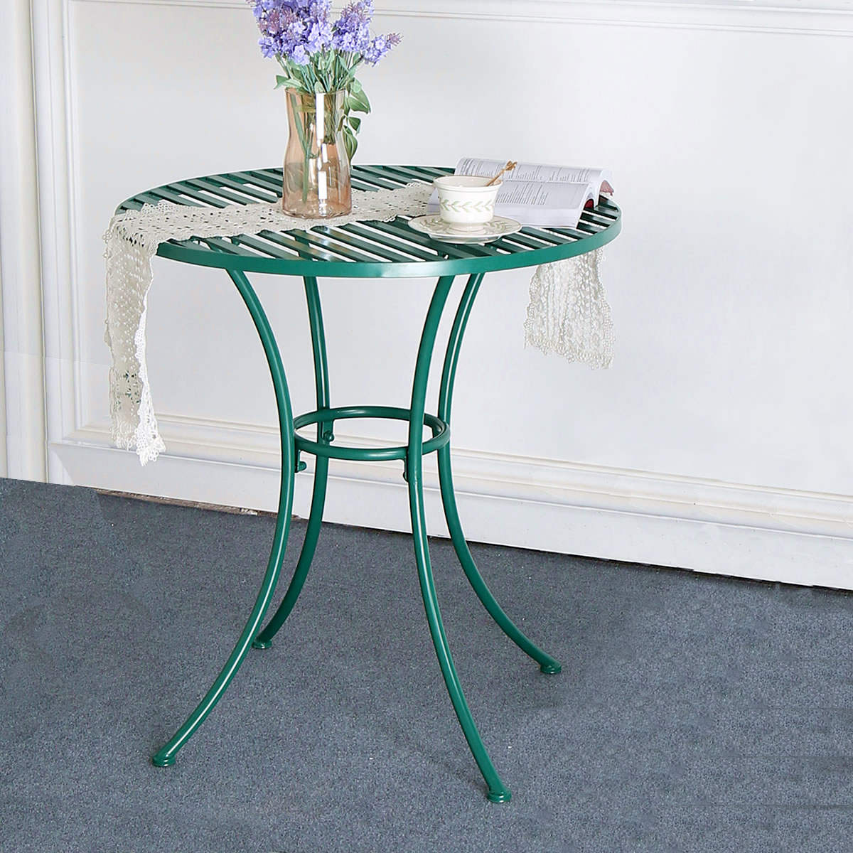 ラウンドテーブル アイアン製 Sunny Leaf サニーリーフ 3点セット