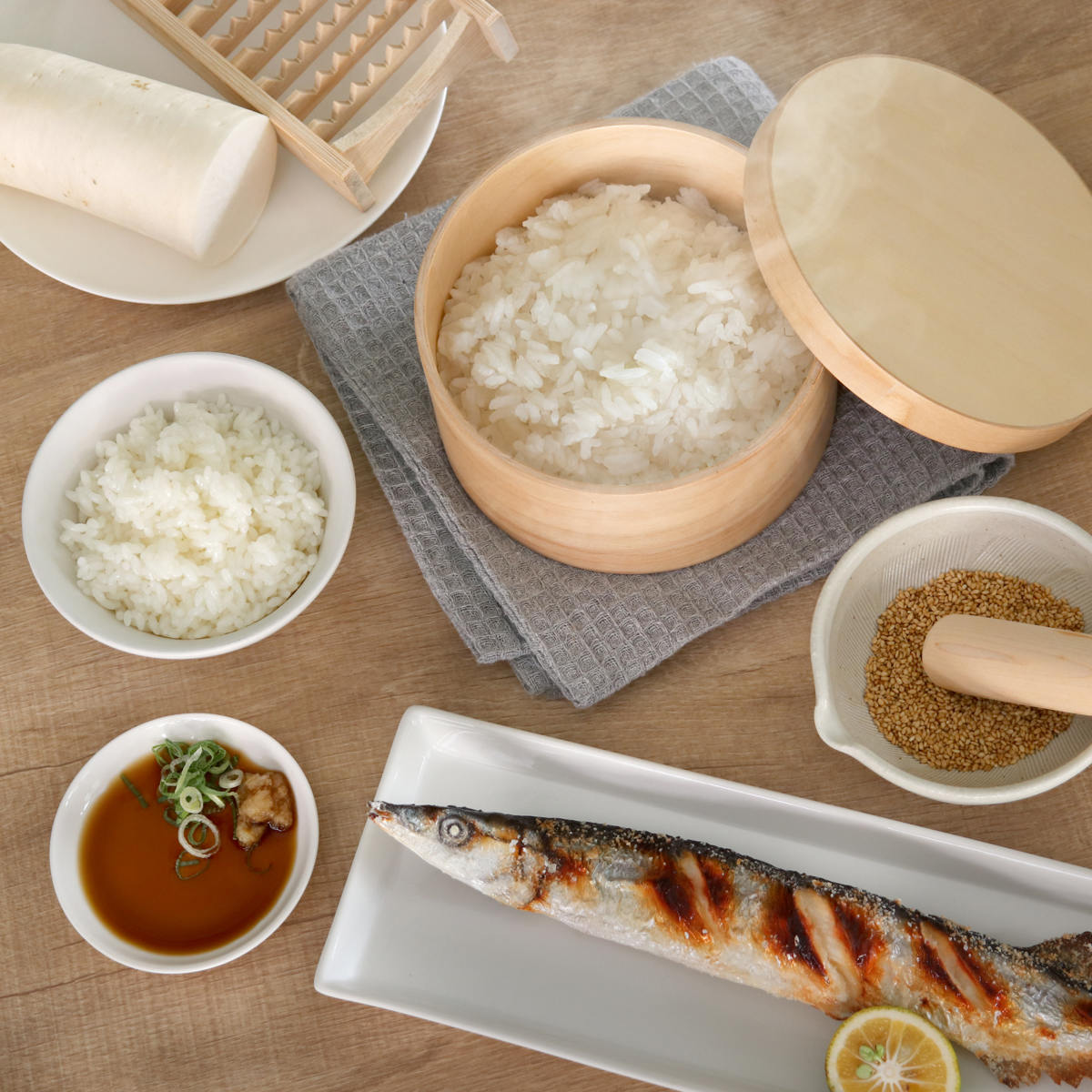 HANAKO おひつ 1.5合 （ ハナコ お櫃 茶碗 日本製 天然木 食洗機