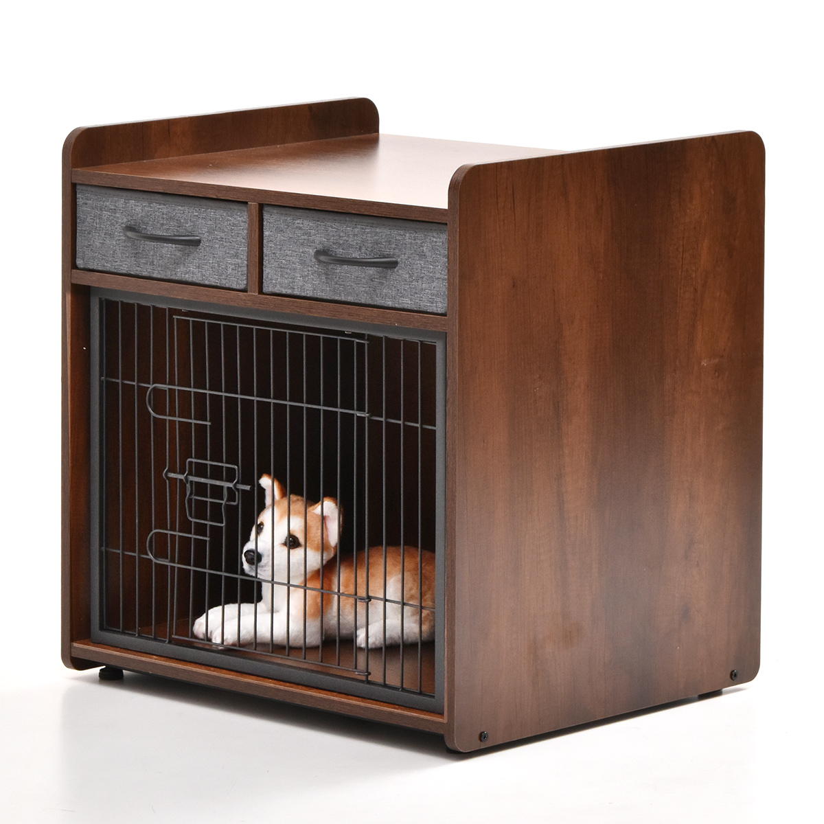 ペットケージ ドッグハウス グロリア 小型犬 木製 （ 幅62×奥行49.5×高
