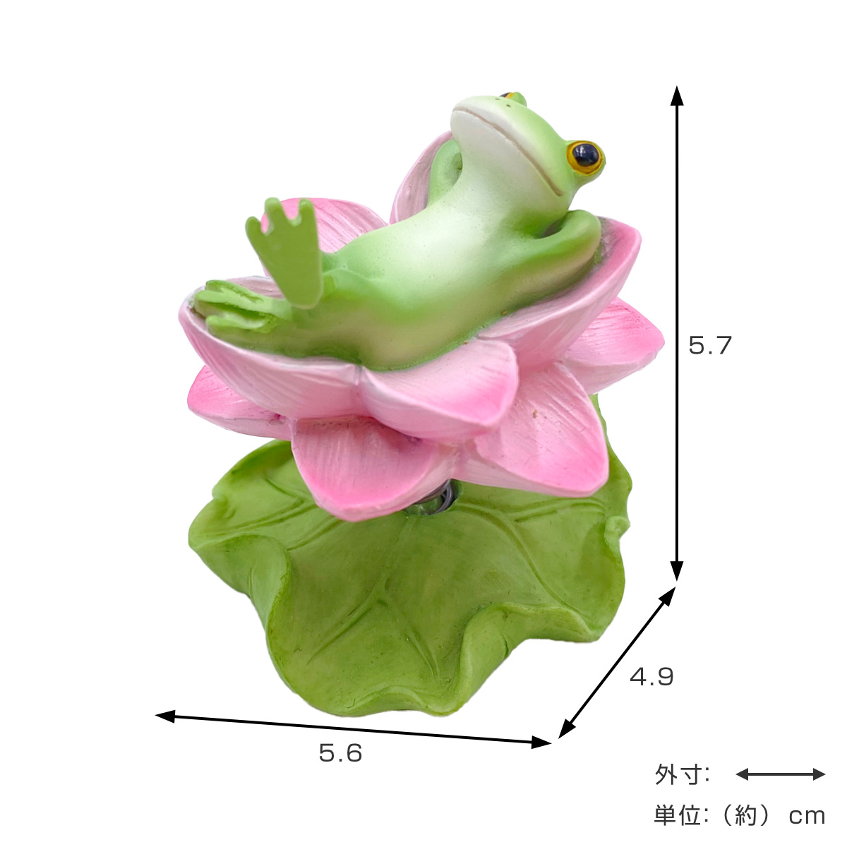 コポー ゆらゆら 蓮の花の上で カエル 置物 （ Copeau 置き物