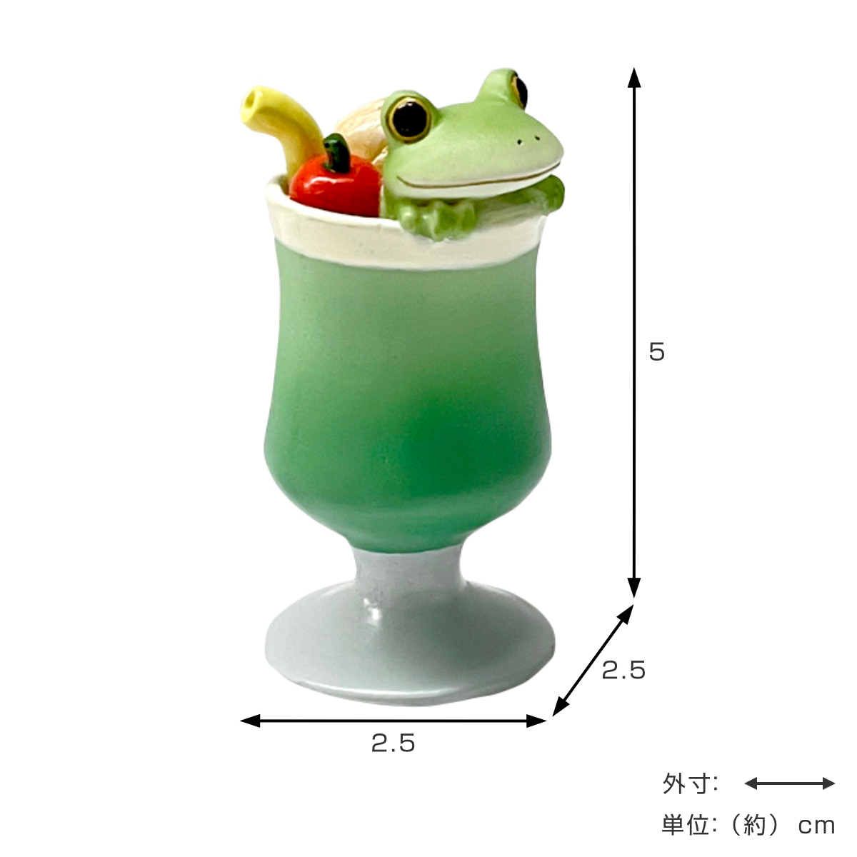 コポー クリームソーダカエル カエル 置物 （ Copeau 置き物