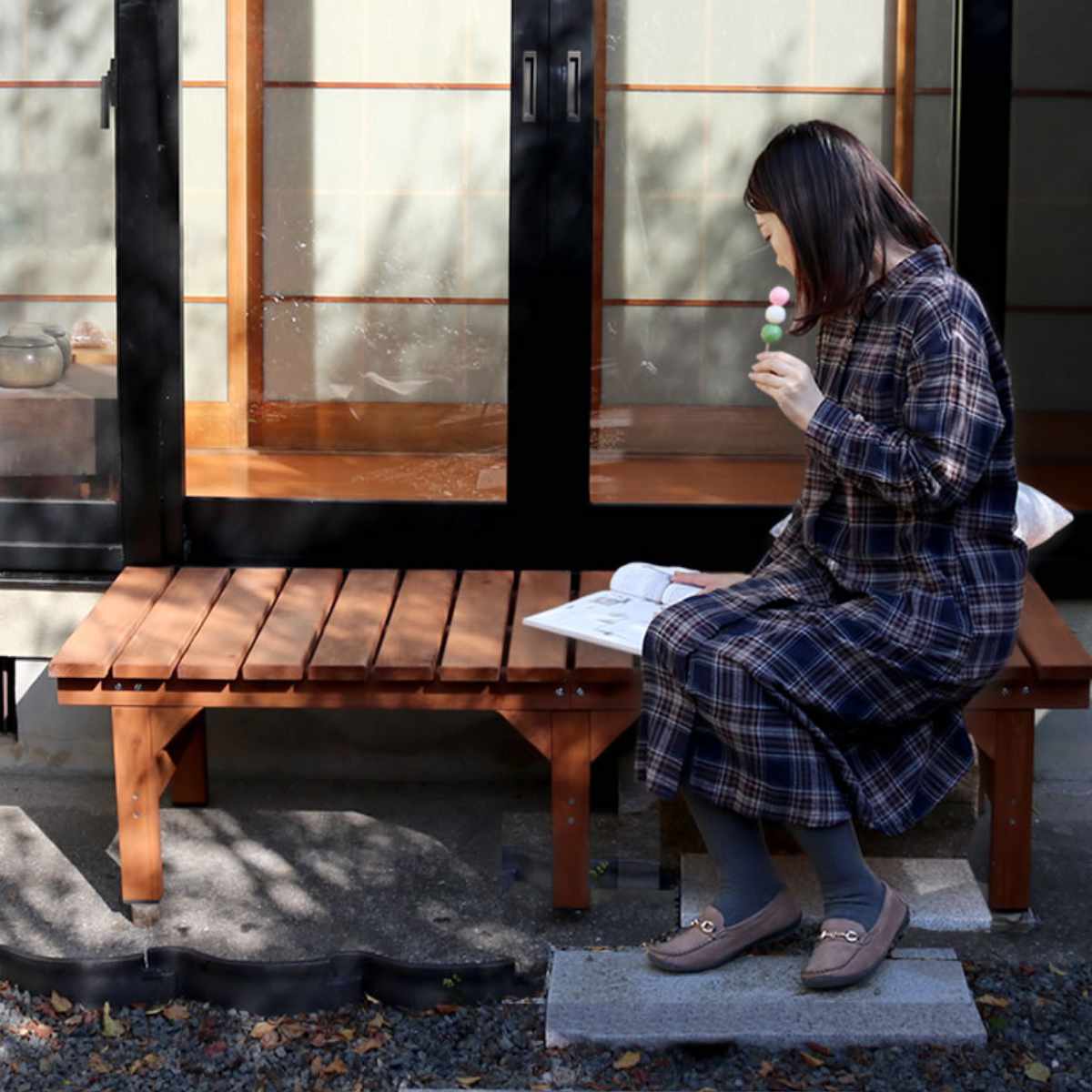 ユニット縁台ベンチ hiyori ステップセット 幅174×奥行55cm