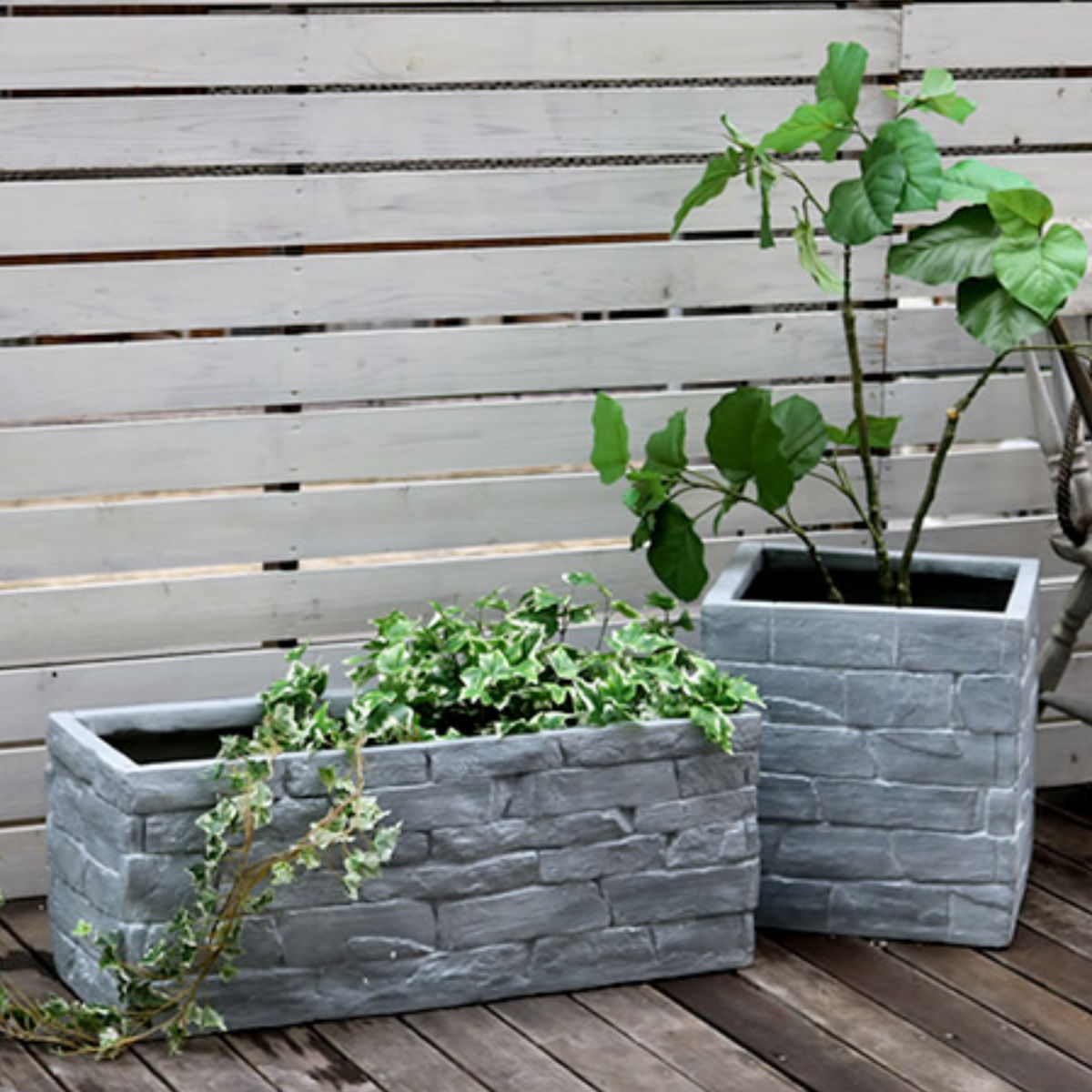 プランター レンガ調プランター TERRE GRIS 幅81cm （ プランター