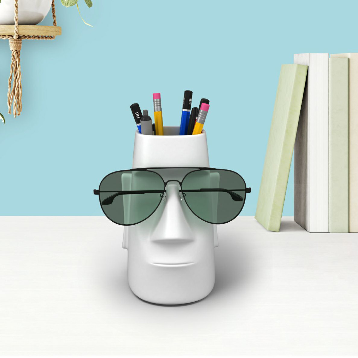 アントレックス ペン立て Mustard マスタード モアイ ペンスタンド