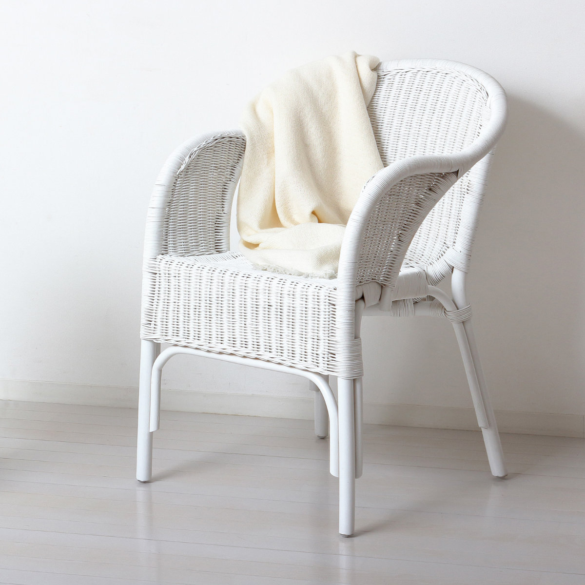 クロシオ ラタン スタッキングチェア 座面高45.5cm 完成品 （ ラタン