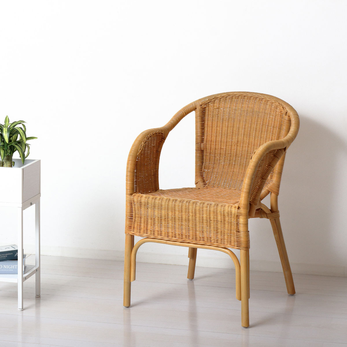 クロシオ ラタン スタッキングチェア 座面高45.5cm 完成品 （ ラタン