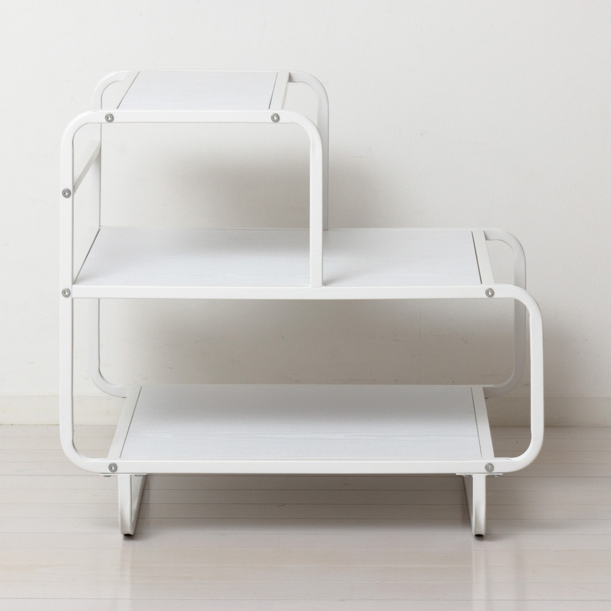 クロシオ オープンラック 幅61cm 3段 スチール 白木目 （ ラック 収納