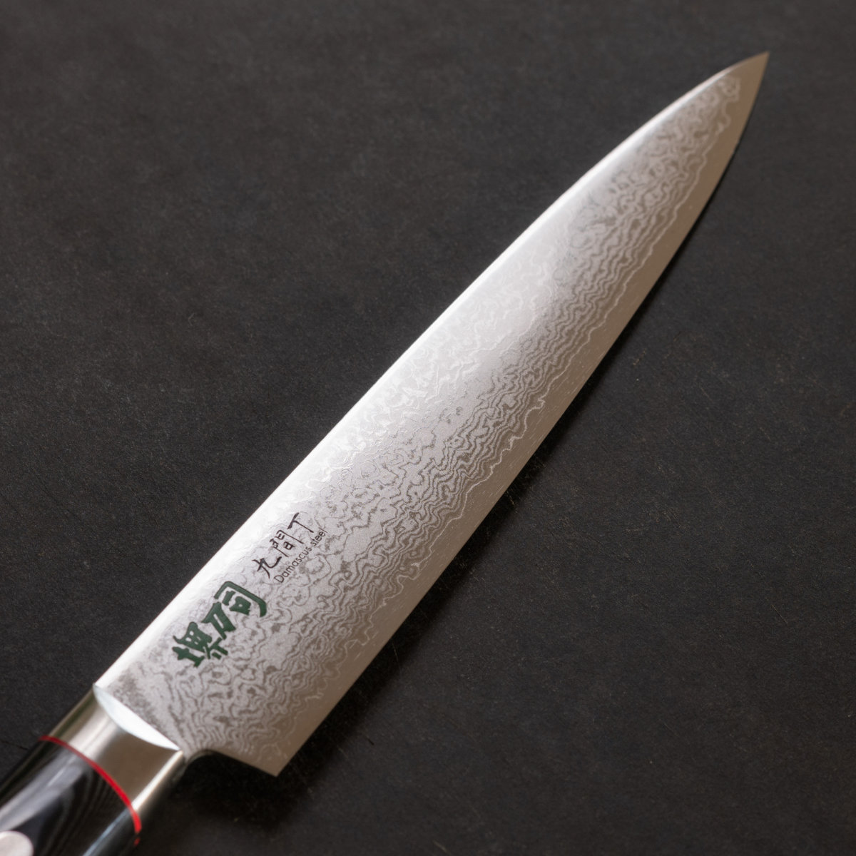 V金10号73層ダマスカス 筋引包丁 ブルーマイカルタ柄 270mm